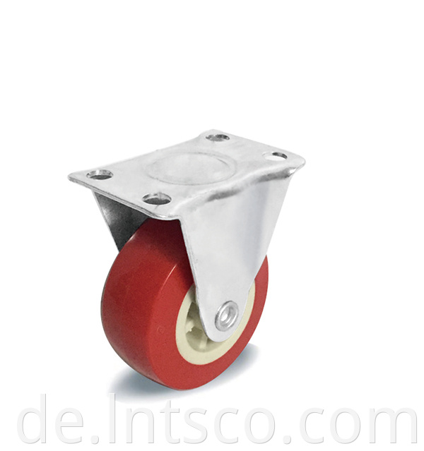 Light Duty Red PVC Rigid Casters